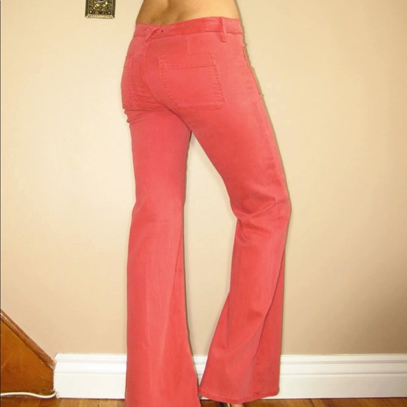 🆕 Textile High Rise Wide Leg Morrison Jeans Coral - Picture 5 of 6